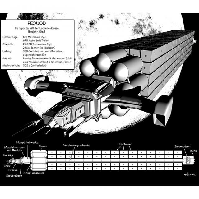 T. S. Orgel: Terra - Transportschiff "Pequod"